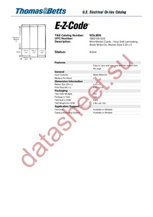 WSLM95 datasheet  